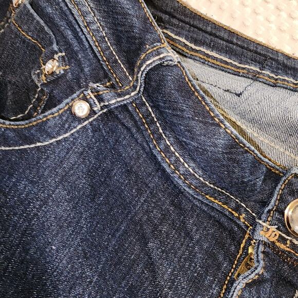 ONE 5 ONE EUC WOMEN'S SIZE 16 ORNATE DENIM BLUE JEANS - Picture 4 of 12